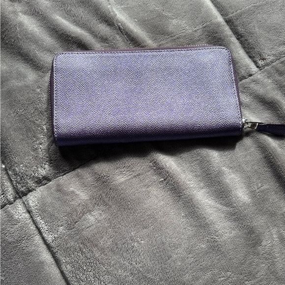 Coach Metallic Purple Zip Wallet - Picture 2 of 8